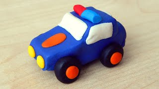 Машинки игрушки - Новая Полицейская машина из пластилина Город машинок #385 Как слепить фигурки