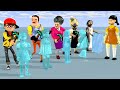 Scary teacher 3d vs squid game help herobrine nick  entity ice sculpting statue squid game doll