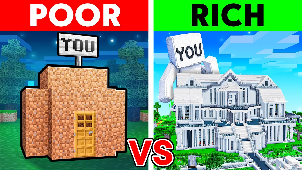 POOR vs RICH: YOU HOUSE Battle in Minecraft!