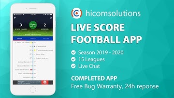 iOS Demo - Live Score Football Mobile App Template, Script, Source Code for Sale