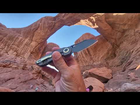 Arches National Park Utah Kizer October Titanium Modded Added thumb stud Amazing Knife
