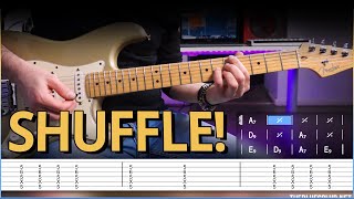 Video thumbnail of "Two Different SHUFFLE BLUES PATTERNS! // Rhythm Lesson with TABS"