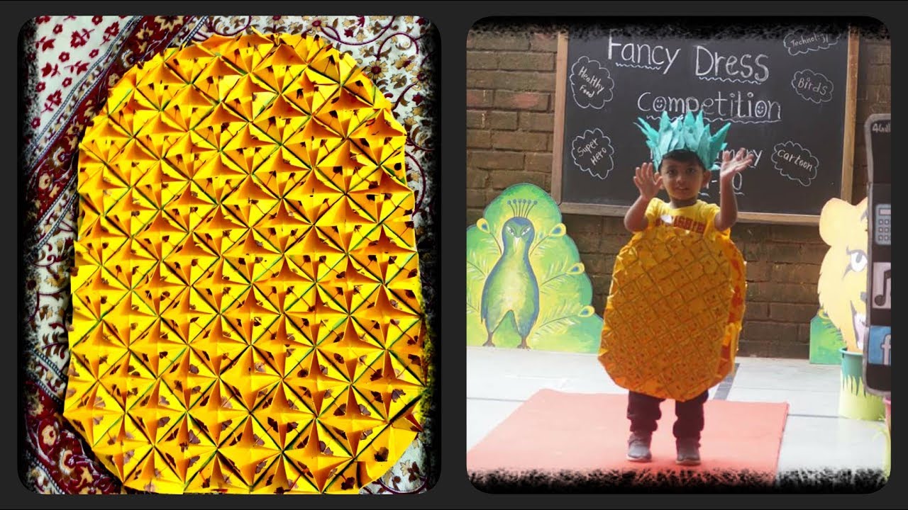 Pineapple Costume for Fancy dress Diy