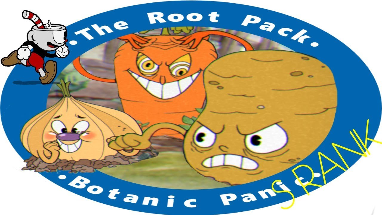 Cuphead Potato Onion Carrot Boss S RANK Root Pack Expert Botanic Panic