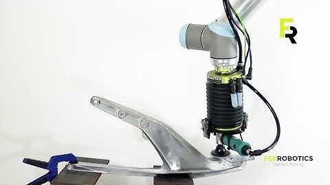 Automated deburring solution - cobot surface treatment ACF-Kit - Small Angle Grinder by FerRobotics