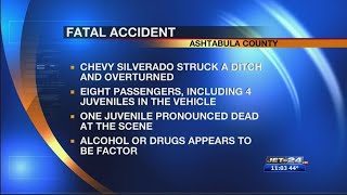 Child killed in single-vehicle accident in Ashtabula County