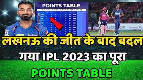IPL 2023 Today Points Table | RR vs LSG After Match Points Table | Ipl 2023 Points Table