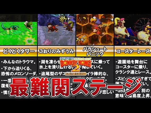 Super Donkey Kong 2 Super Difficult Top 10 Difficult Stages Slow Explanation 