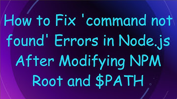 How to Fix 
