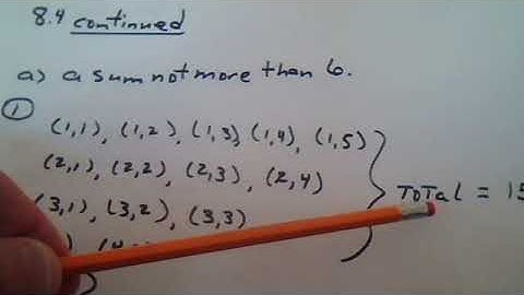 1324 Ch  8  A pair of dice is rolled  Find the probability of some sums