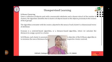 N.RAMYA DEVI AP/IT | UNSUPERVISED LEARNING ALGORITHM | SNS INSTITUTIONS