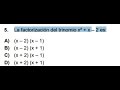 GUIA EXACER | La factorización del trinomio x² + x – 2 es: