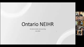 Dr. Harder and Dr. King ON NEIHR Webinar Series 2022