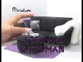 DIY Foam Hollywood Glamour Style Sofa Ottoman Dollhouse Miniature Furniture