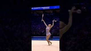75-year-old grandma perfects clubs performance #oldlympics #gymnastics #shorts