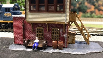 AJS Model Railway N scale layout update #30 - Rail Park Bench made of cardboard & plastic wheels-set