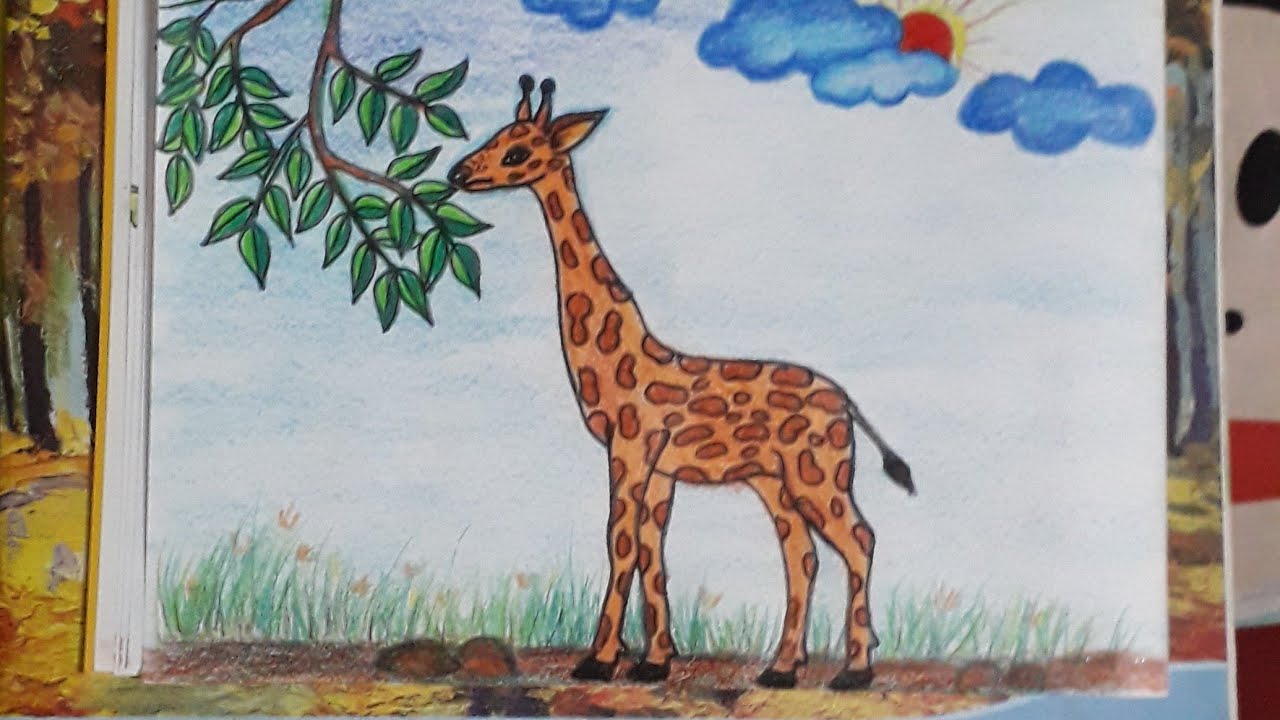 Priyadarshini art classes - Oil pastel painting for kids #wildlife #giraffe  #nature #beauty #art #oilpasteltechnique | Facebook