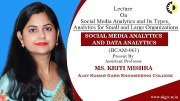 SMA AND ITS TYPES, ANALYTICS  | SMADA | LECTURE 02 BY MS. KRITI MISHRA | AKGEC