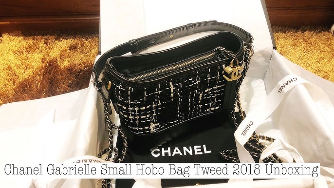 Chanel Gabrielle Small Hobo Tweed Calfskin Bag