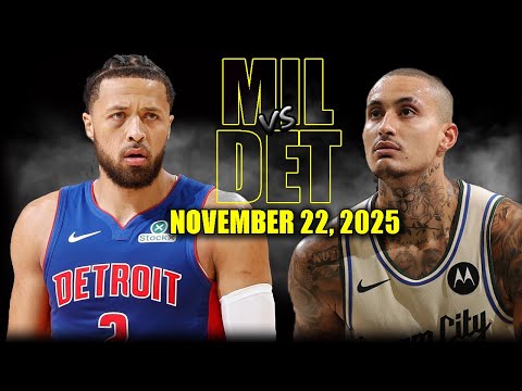 Milwaukee Bucks vs Detroit Pistons Full Game Highlights - November 22, 2025 | NBA Season