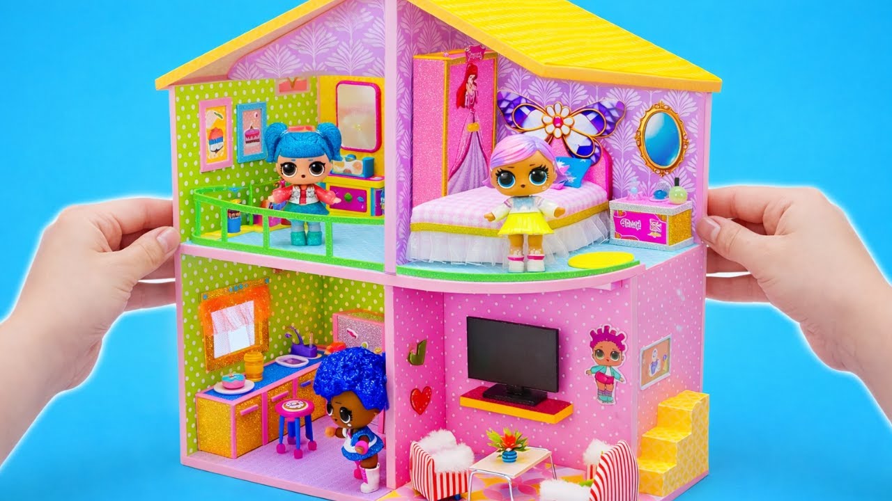 Построй самый милый кукольный домик! Супер весёлый мини DIY 💖🎀