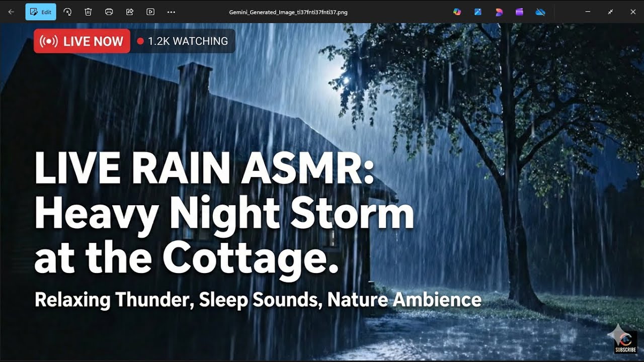 LIVE Night Rain at Lonely Cabin 🌧️ Deep Sleep & Relaxing Rain Sounds 24/7