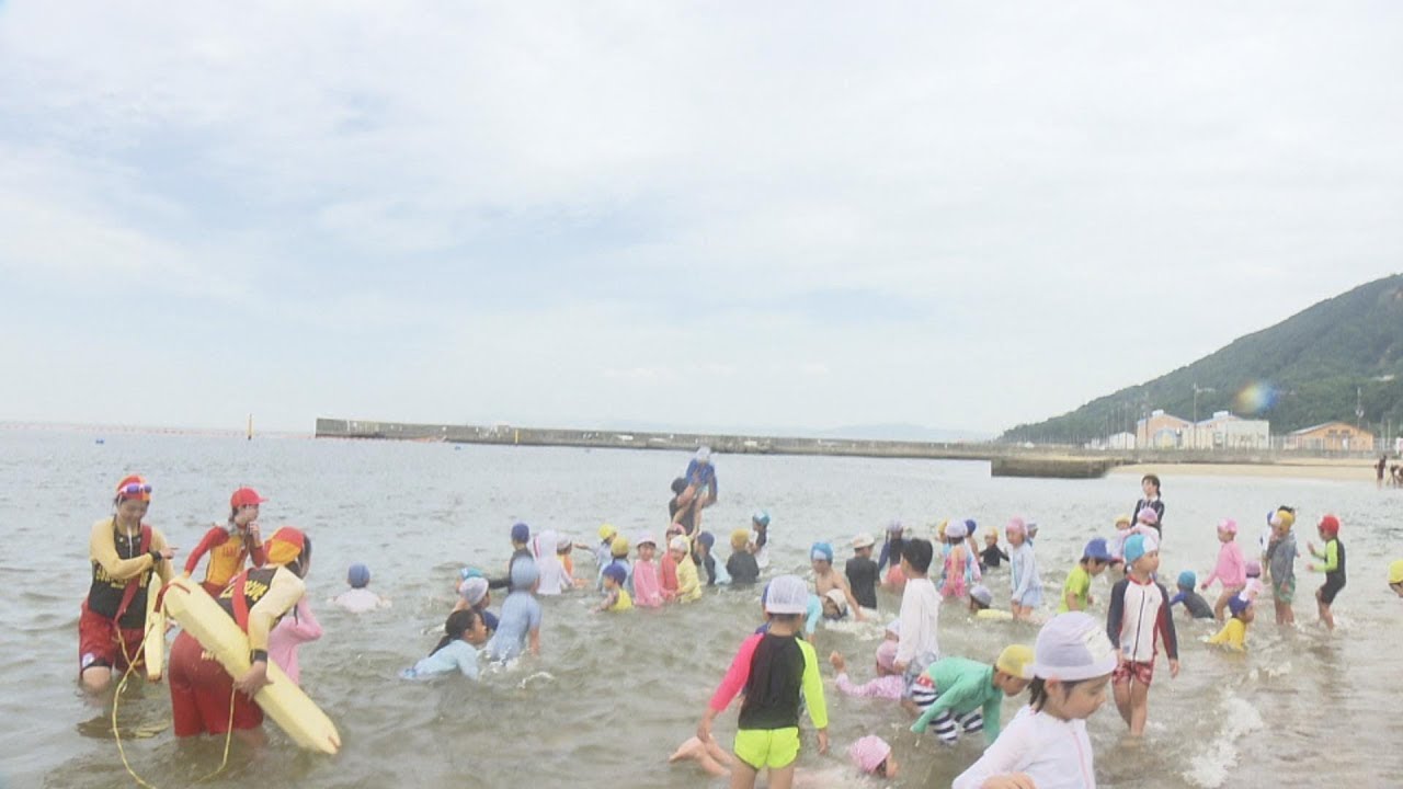 須磨海水浴場で海開き 西日本豪雨で延期懸念も Youtube