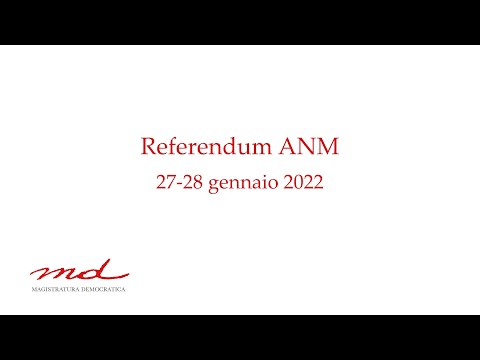 Referendum ANM, 27-28 gennaio 2022