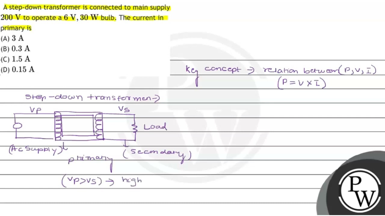 Step Down Transformer Important Concepts and Tips for JEE