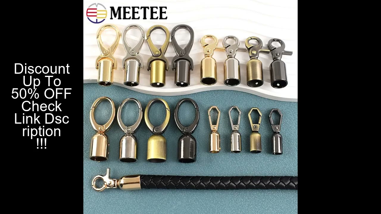 2/4/10Pcs Metal Buckles Tassel Cap Clip Cord Lock Stopper Bag Strap Connect Hanger Clamp Hook Handba