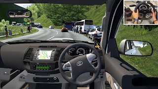 Driving Toyota Fortuner AN150 through Narrow Roads - Euro Truck Simulator 2 | Moza TSW Truck Wheel screenshot 5