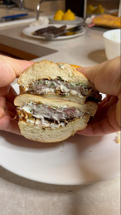 HORSERADISH STEAK SANDWICH 🐴🥩  @curlyscookin
