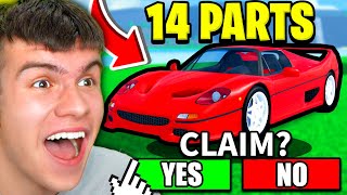 How To Find All 14 Part Locations In Roblox Car Dealership Ty 5 Years Car Hunt Event