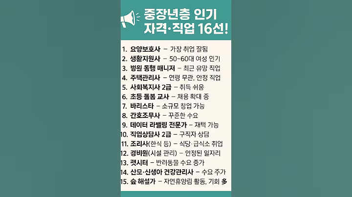 건강한 노후 대책 60대 여성 유망 자격증 추천 인기순위