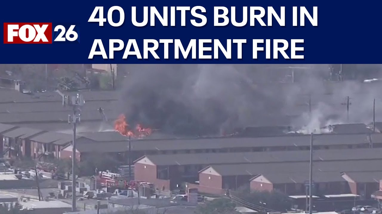 Southwest Houston apartment fire damages 40 units - YouTube