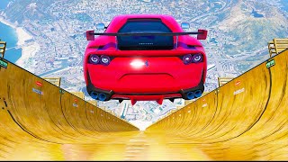 Super Cars vs MEGA RAMP In GTA 5