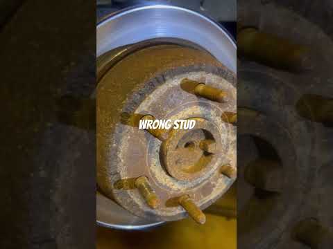 Wrong wheel stud #diy  #silverado #gmc #chevy #rear #axle #automobile #repair #mechanic #restoration