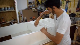 COMO HACER MUEBLE PARA BAÑO, SUPER FACIL! ( Easy bathroom cabinet )  PROYECTO MUEBLE