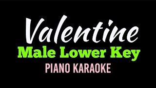 Valentine | MALE LOWER KEY | Piano Karaoke by Aldrich Andaya | @themusicianboy