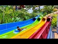 Colorful Racing Waterslide at SplashMania Waterpark, Malaysia