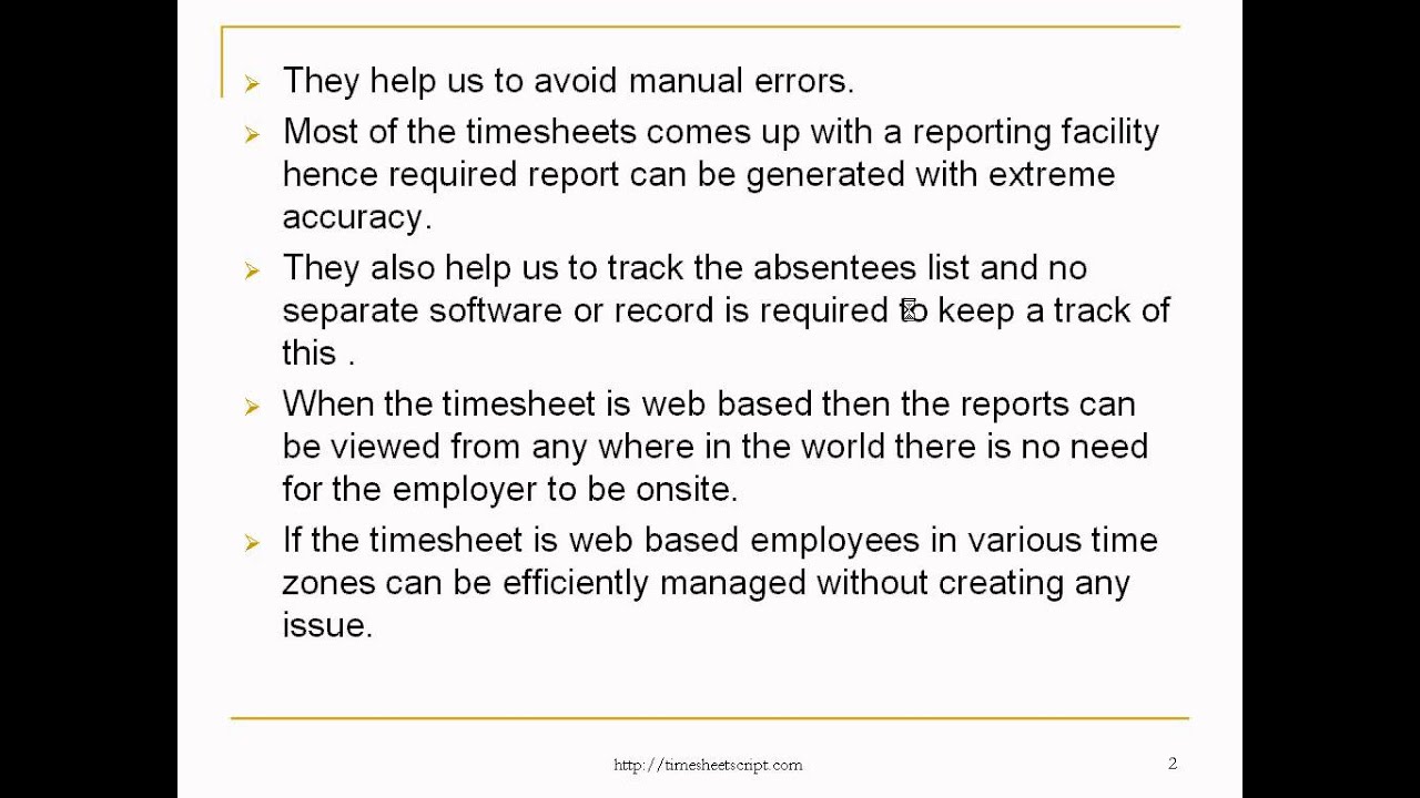 Importance of TimeSheet - YouTube