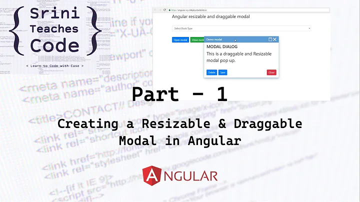 Creating Draggable and Resizable Modal with Angular | Part -1 | Setup & Configuring NPM & AngularCLI