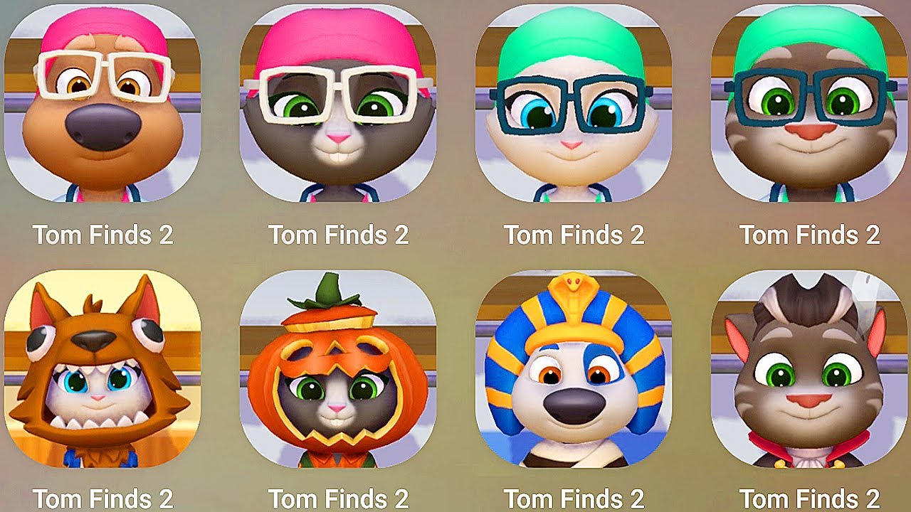 My Talking Tom Finds 2 halloween Fun Game Discover the mysterious game 😚So cute