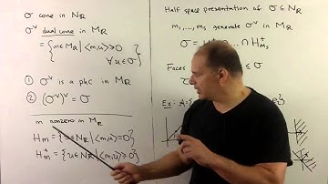 BAG1.5.  Toric Varieties 5 - Polyhedral Cones for Affine Toric Varieties