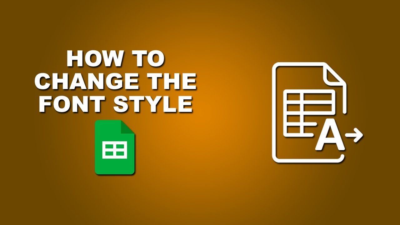 How to change the font style in Google Sheets - YouTube