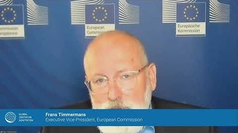 EU Vice-President Frans Timmermans - High-level Dialogue on Adaptation for COP26