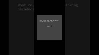 Famous What color? π #computerscience #coding #programming #hexadecimal #school #codingproblems Profile