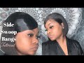 Watch Me Slay This 90’s Inspired Swoop Bang | frontal lace wig tutorial