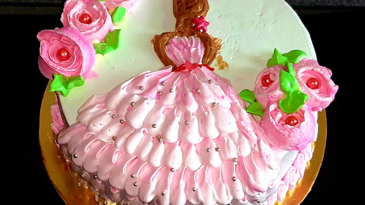 Pretty lady cake अपनी प्रिंसेस के लिय डॉल केक कैसे बनाये Princess cake icing doll icing cake
