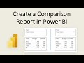 Create a comparison report in power bi